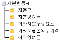 자본변동표 구성 [1.1 ver]