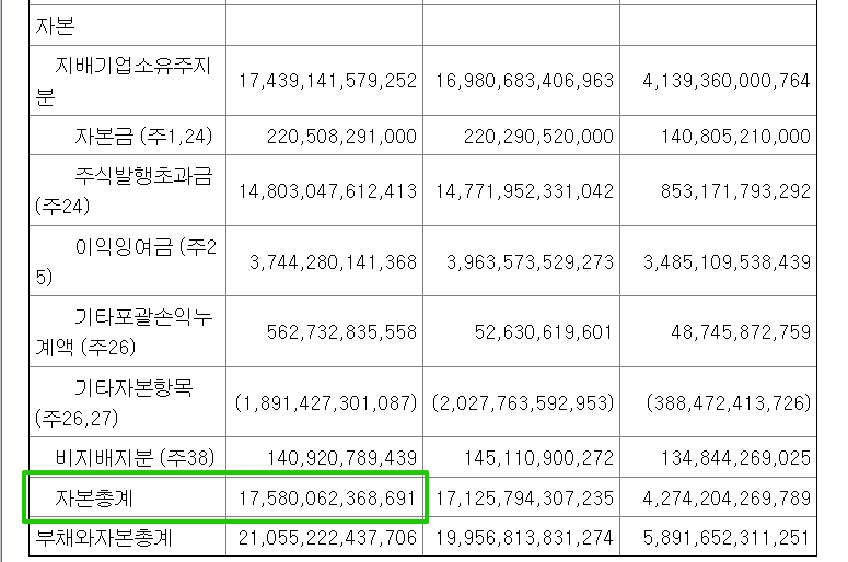 셀트리온 (068270)-연결재무상태표_자본(2024 사업보고서)