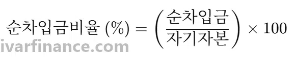 순차입금비율 계산 공식
