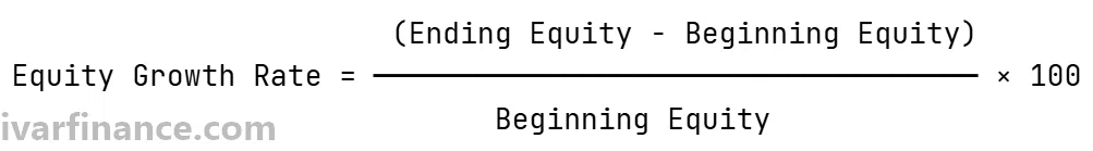 자기자본증가율 계산 공식[영어]