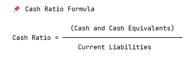 현금비율 계산 방법[영어]