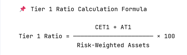 Tier1 비율 계산 공식[영어]